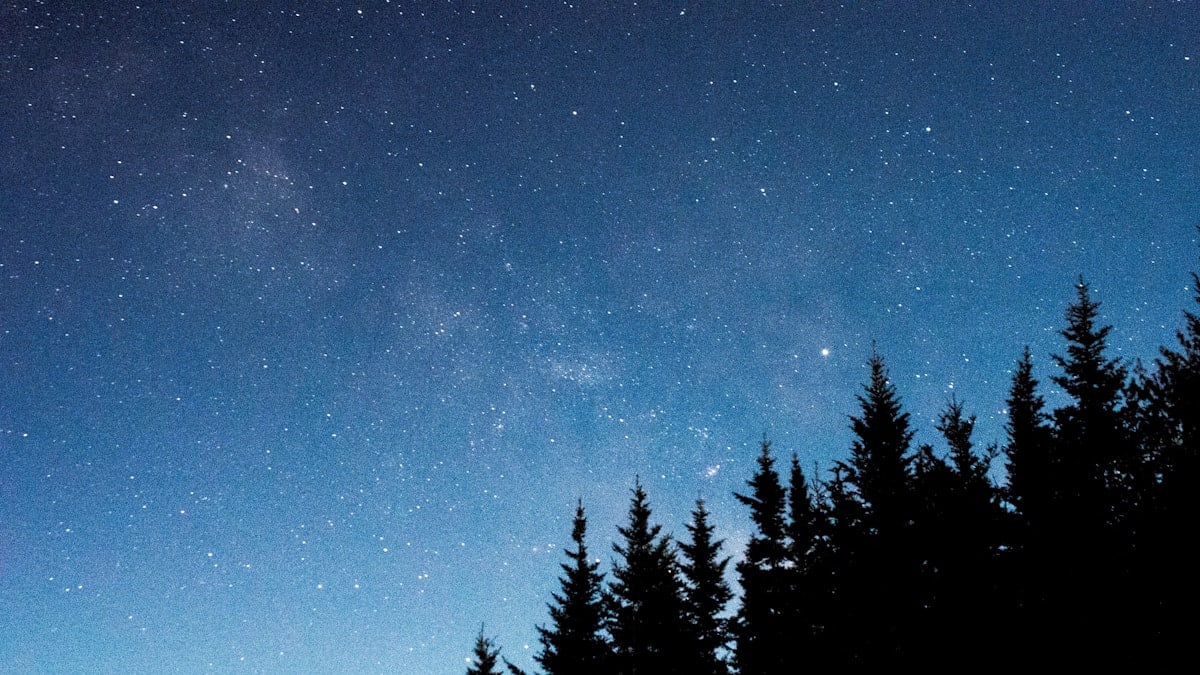 Bright night sky